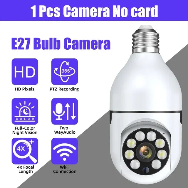 Wireless Security 360° Bulb Camera - Smart WiFi CCTV Camera