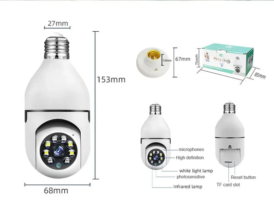 Wireless Security 360° Bulb Camera - Smart WiFi CCTV Camera
